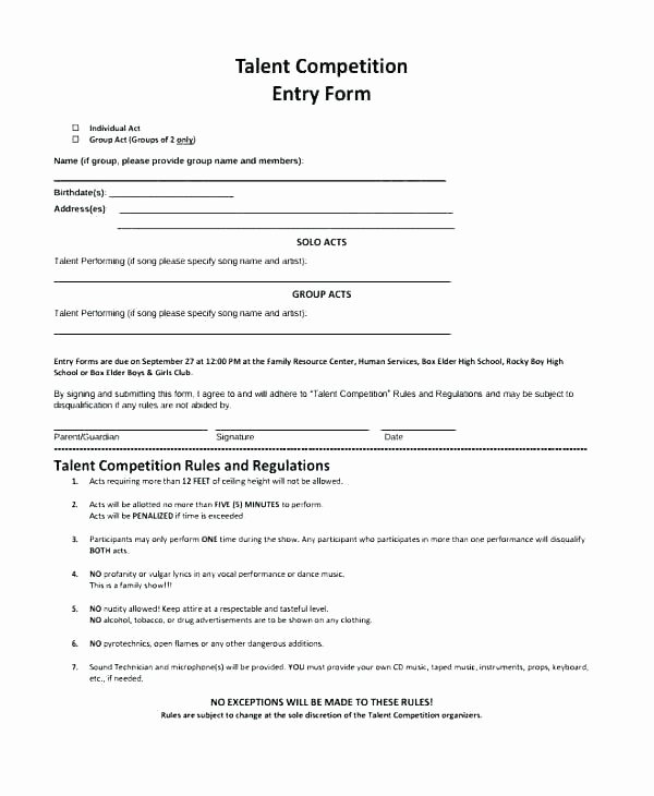 printable entry form template