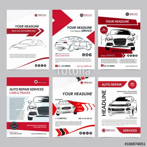 Credit Repair Flyer Template Lovely &quot;auto Repair Services Business Layout Templates Set