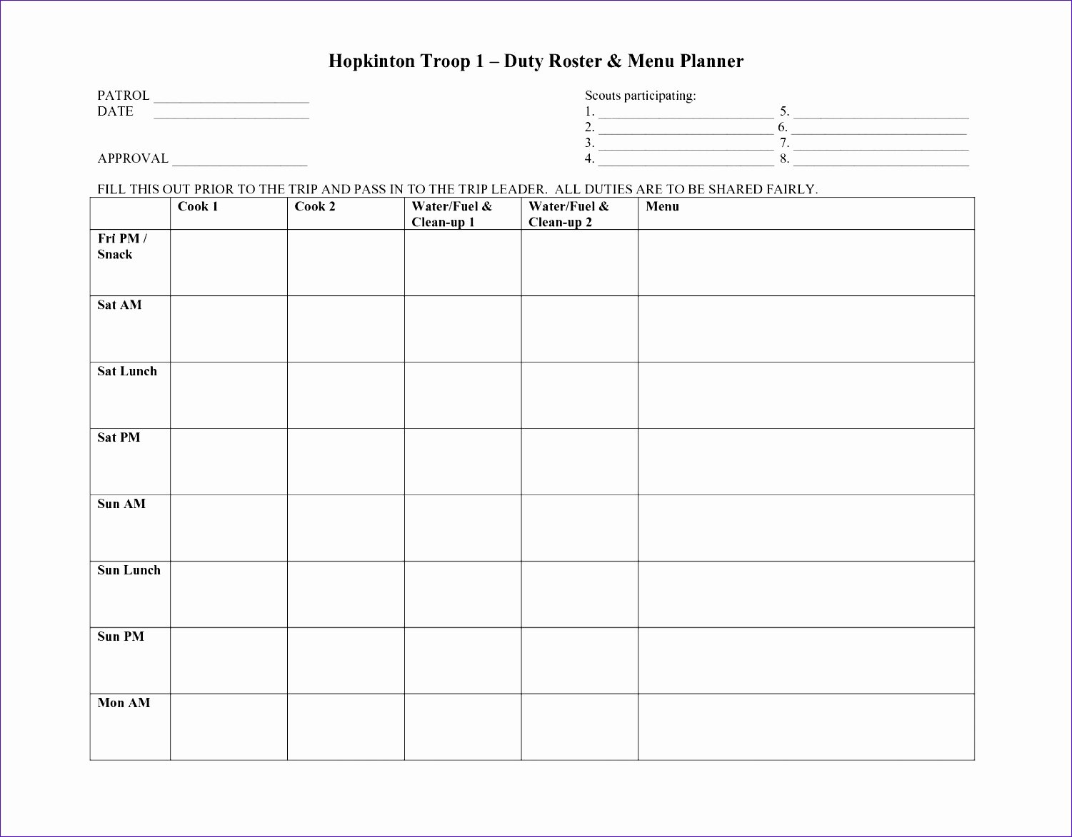 meal planning template excel c5164