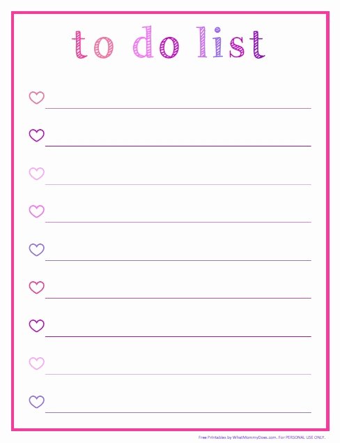 cute to do list template word