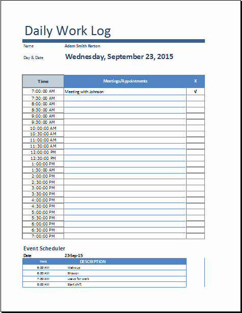 daily journal template word lovely daily work log templates of daily journal template word