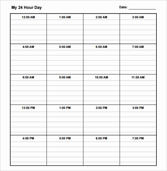 daily schedule template