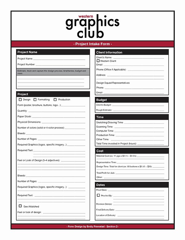 Project Intake Form