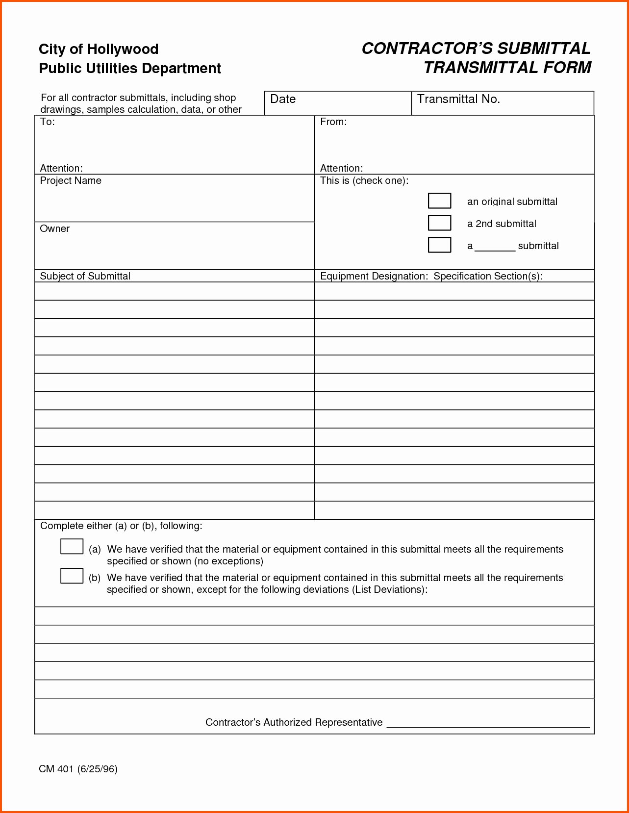 letter of transmittal template construction