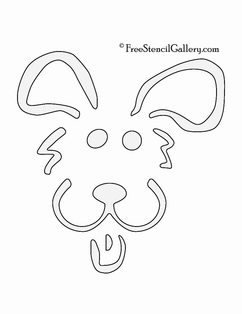 Dog Face Template New Dog Stencil 02