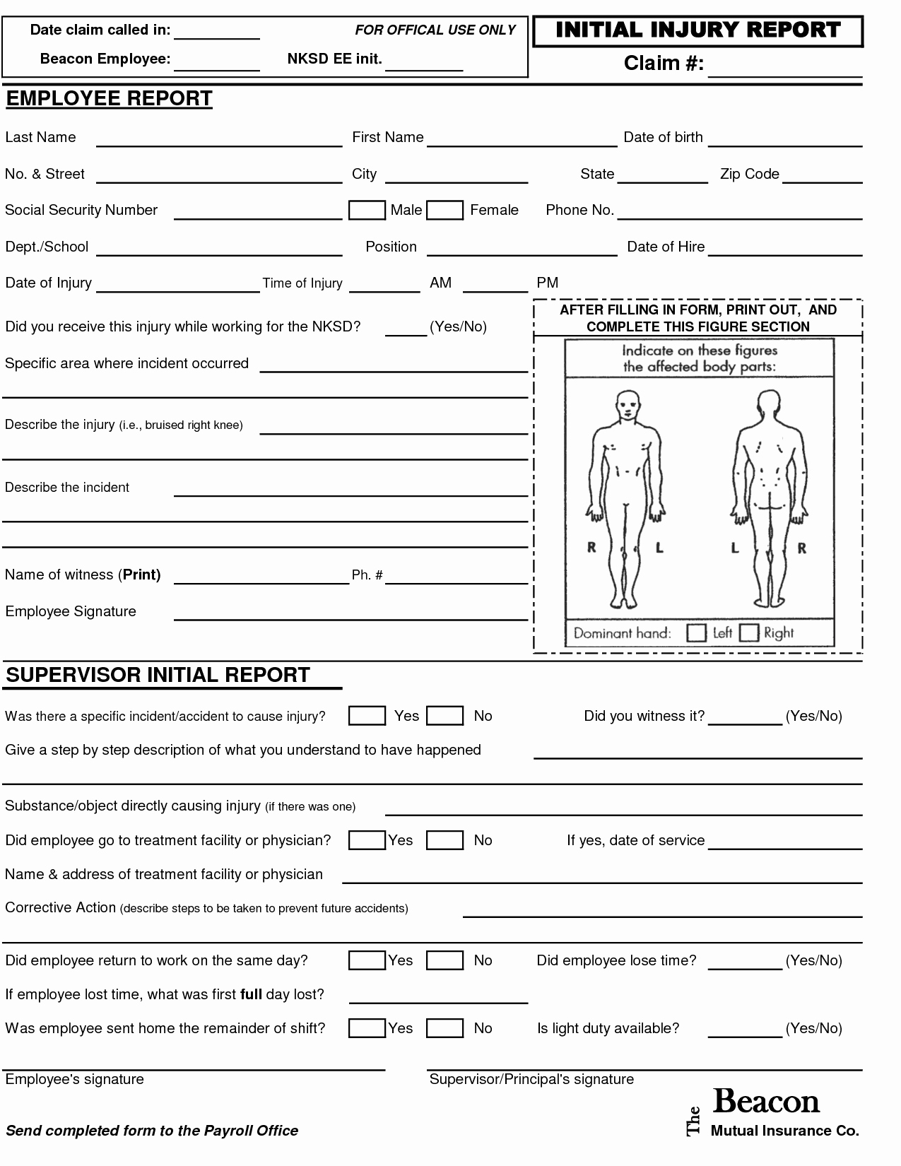 Employee Injury Report Form Fill And Sign Printable Template Online