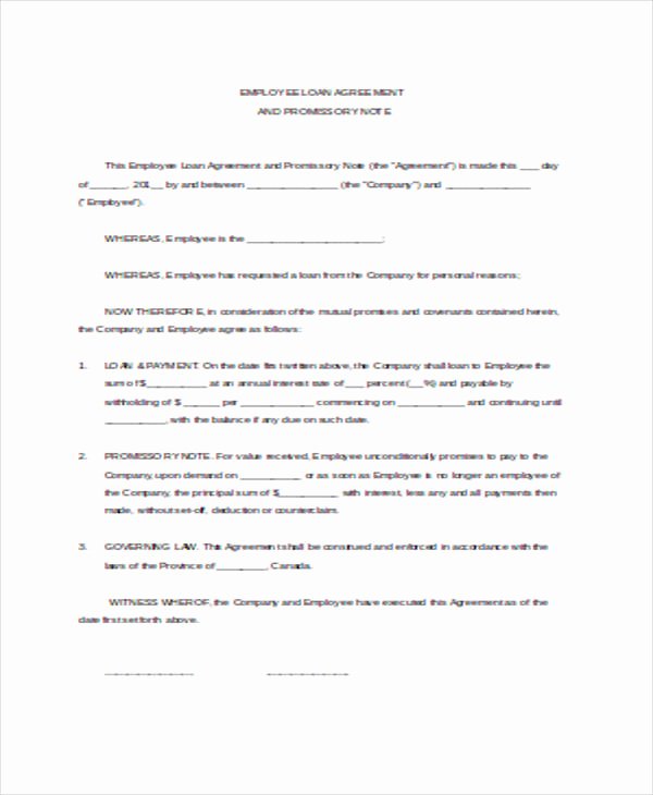 loan agreement form template