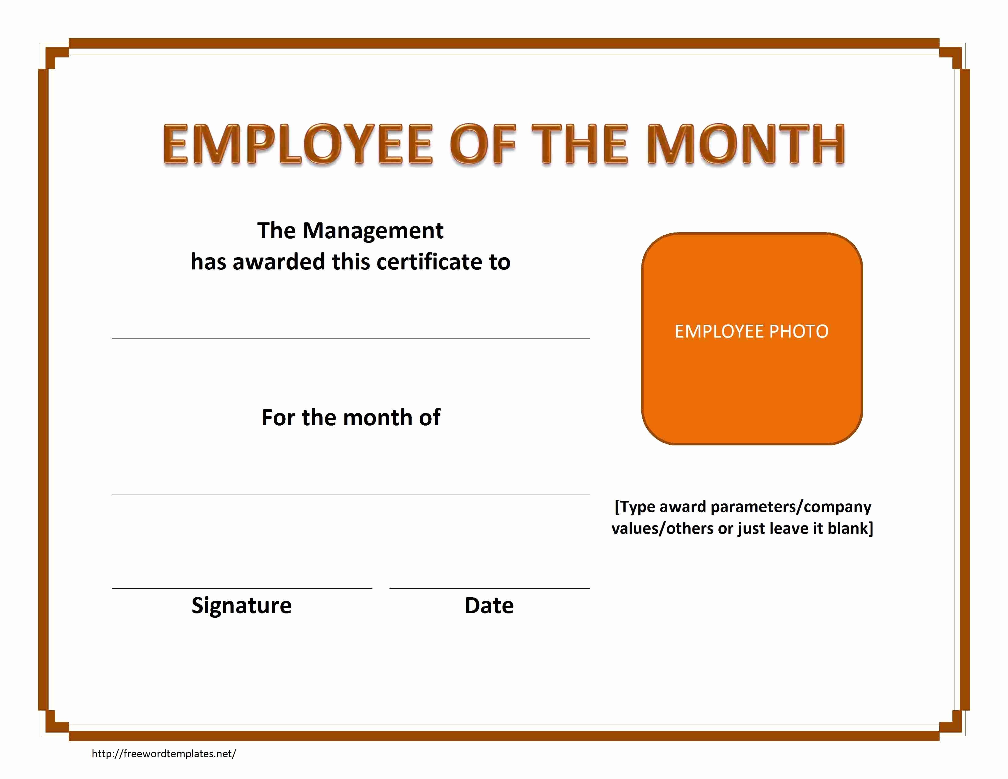 Employee Of the Month Nomination form Template New 37 Awesome Award and Certificate Design Templates for
