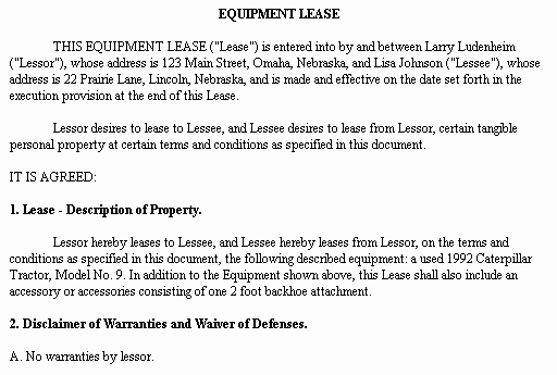 equipment release form unique example document for equipment lease equipment leasing of equipment release form