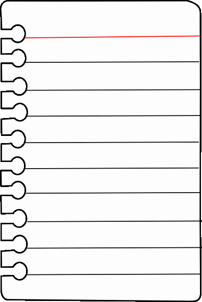 writing on paper clipart black and white