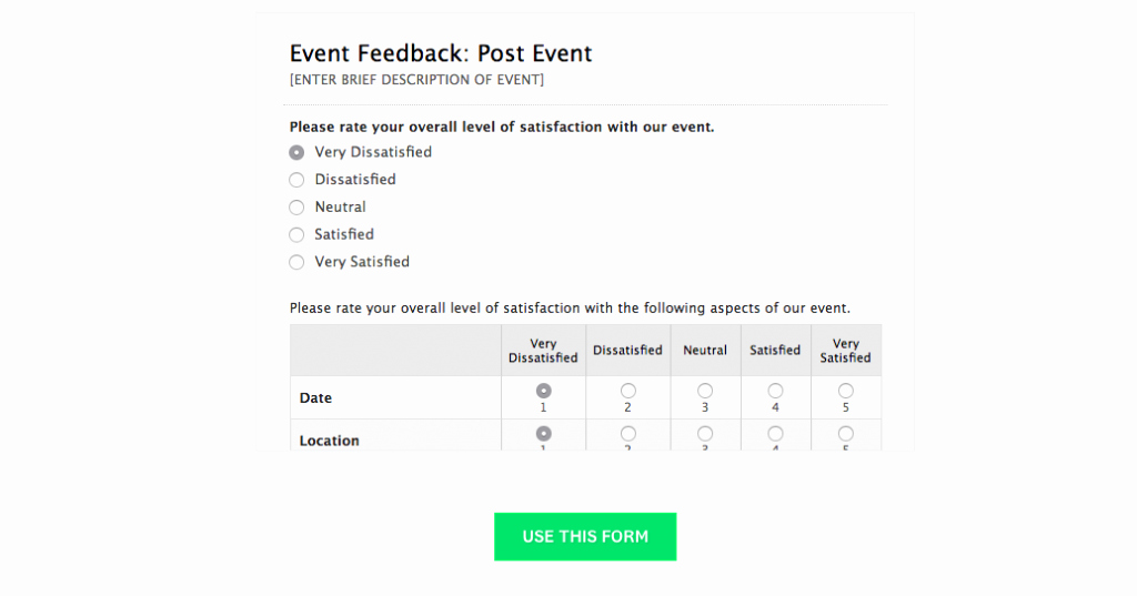 event evaluation template free ds00