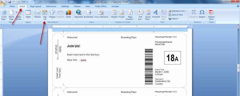 making fake boarding passes ts