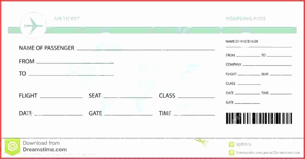 Airline Ticket Template #9