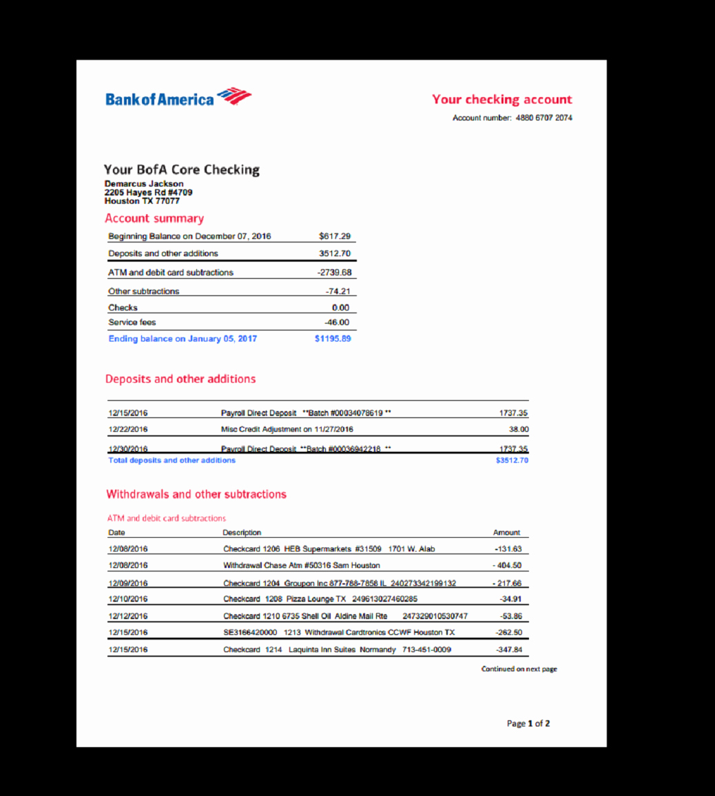 fake bank statements templates download best of bank statement bank america template in e earnings of fake bank statements templates download