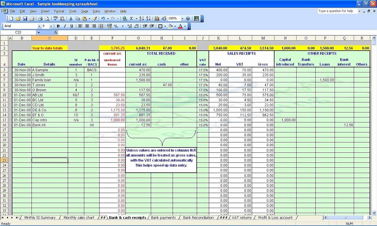 farm record keeping spreadsheets
