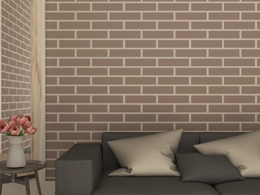 brick wall imitation stencil faux brick