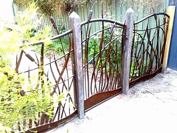 iron garden fence black steel 3 rail fence panel