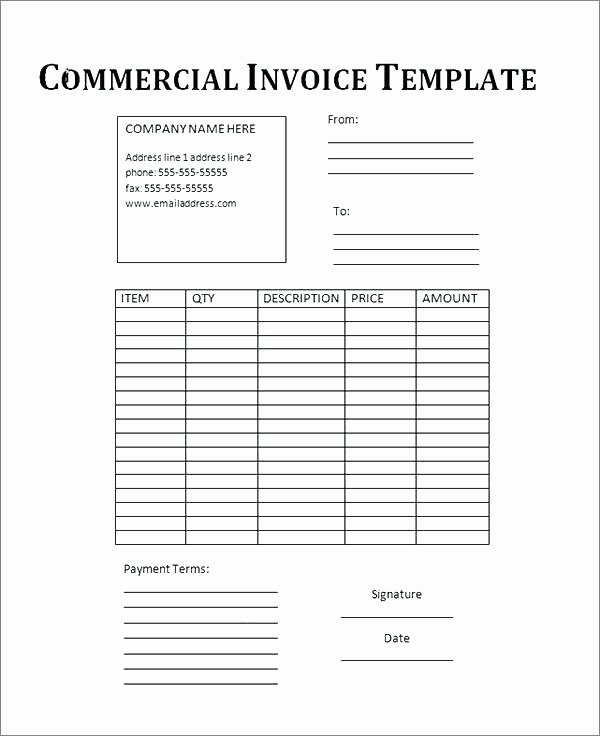 printable mercial invoice template 12 clarifications on printable mercial invoice template