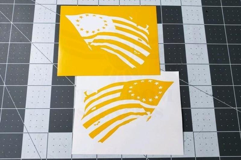 Flag Star Stencil