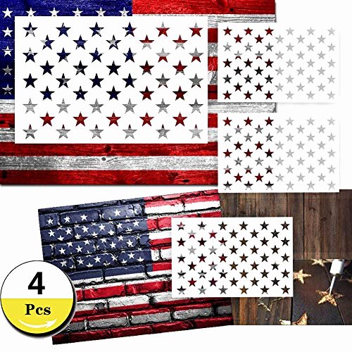 Flag Star Stencil Inspirational 4 Pack 50 Star Stencil American Flag Painting Template