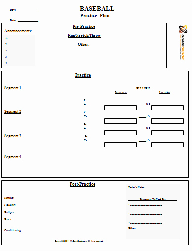 28 images of softball practice plan template printable 307