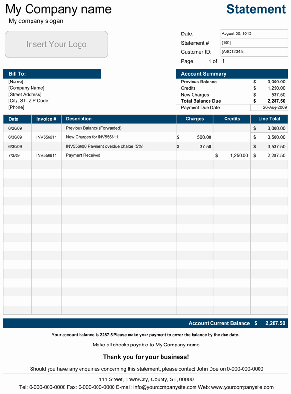 account statement