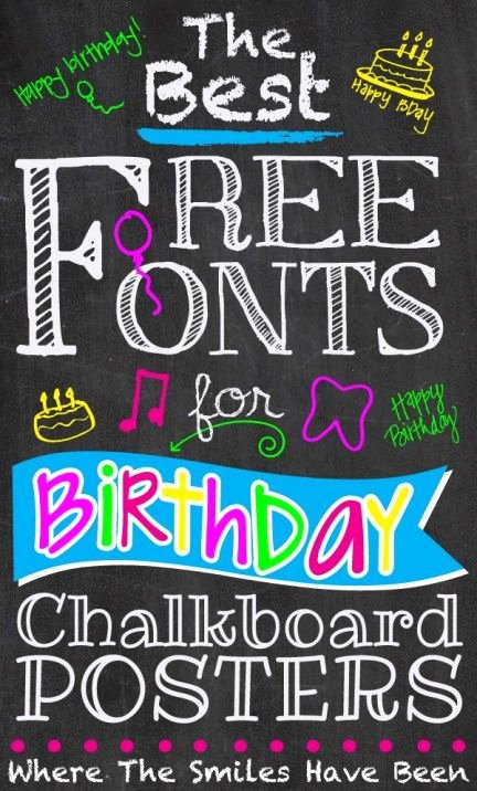 birthday chalkboard