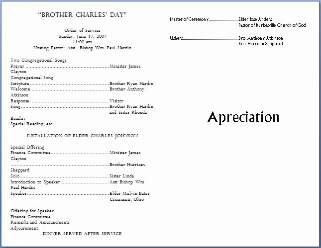 church bulletin templates