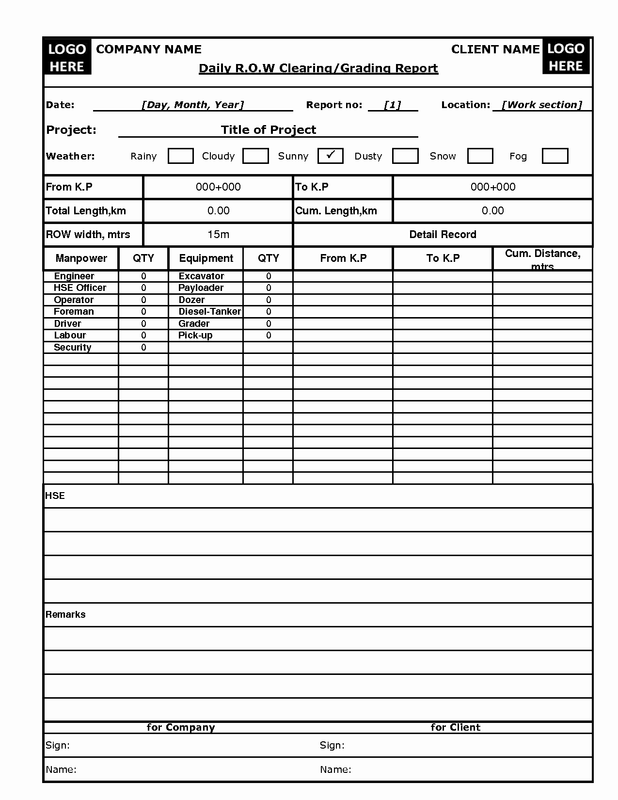 Free Construction Daily Report Template Excel New Construction Daily Report Template Excel