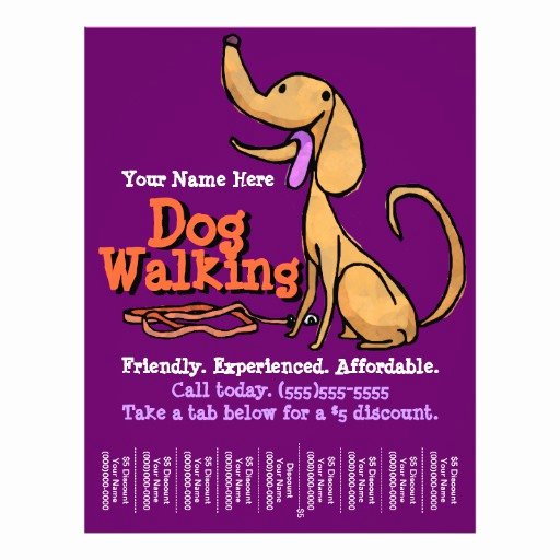 Free Dog Walking Flyer Template Unique Dog Walking Advertising Promotional Flyer