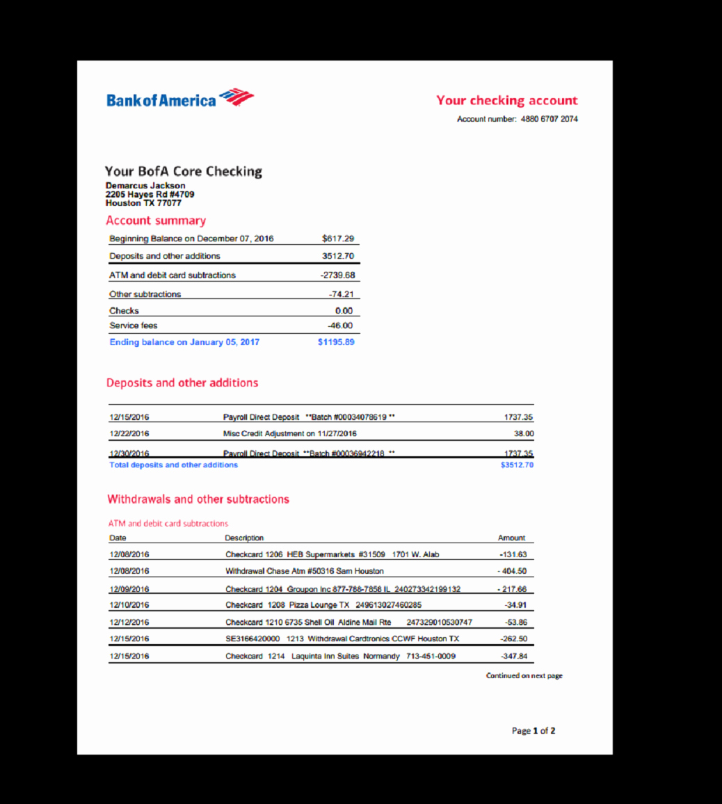 free fake bank statements templates unique bank statement bank america template in e earnings of free fake bank statements templates