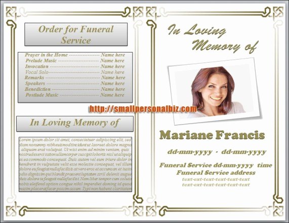 free funeral program templates microsoft word