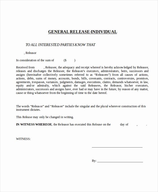 general release form