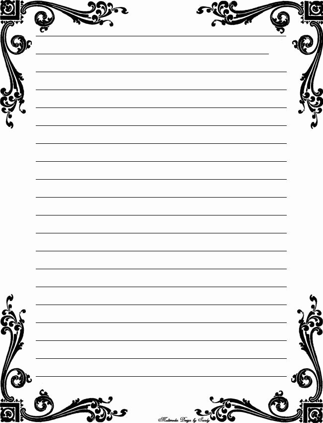cute printable notebook paper black and white