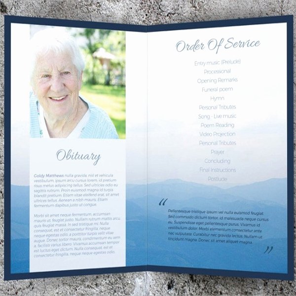 memorial card template