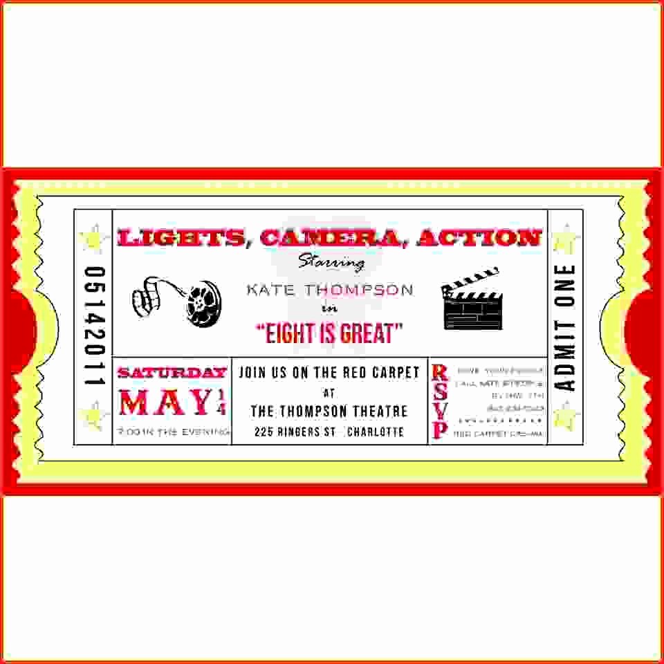 Free Movie Ticket Template for Word Lovely Admit E Ticket Template Example Mughals