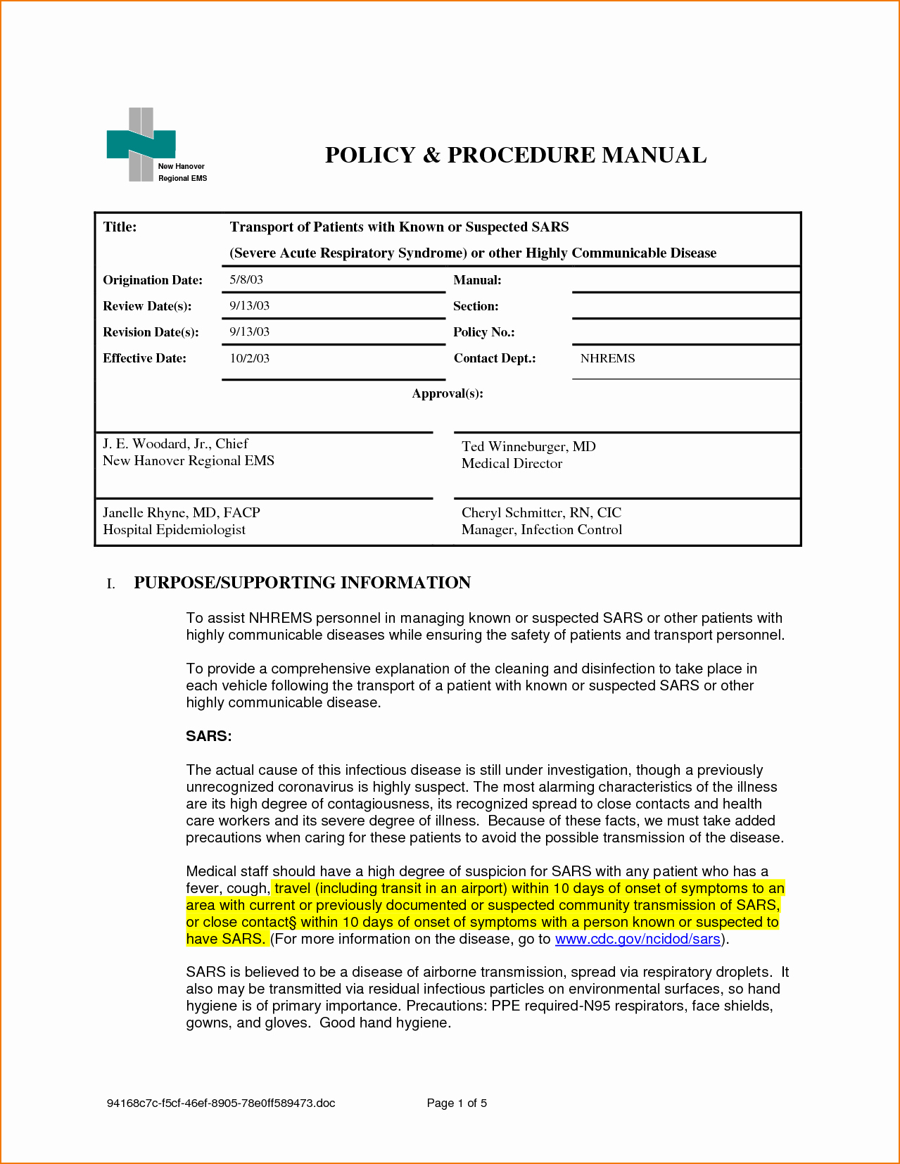 free office procedures manual template