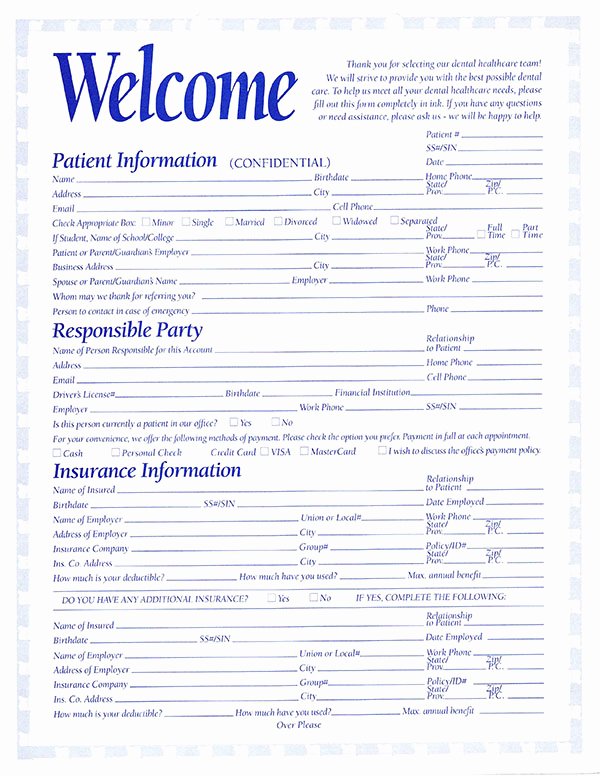 Free Patient Information form Template Luxury 5 Things to Bring to Your First Dental Visit Peacock Dental
