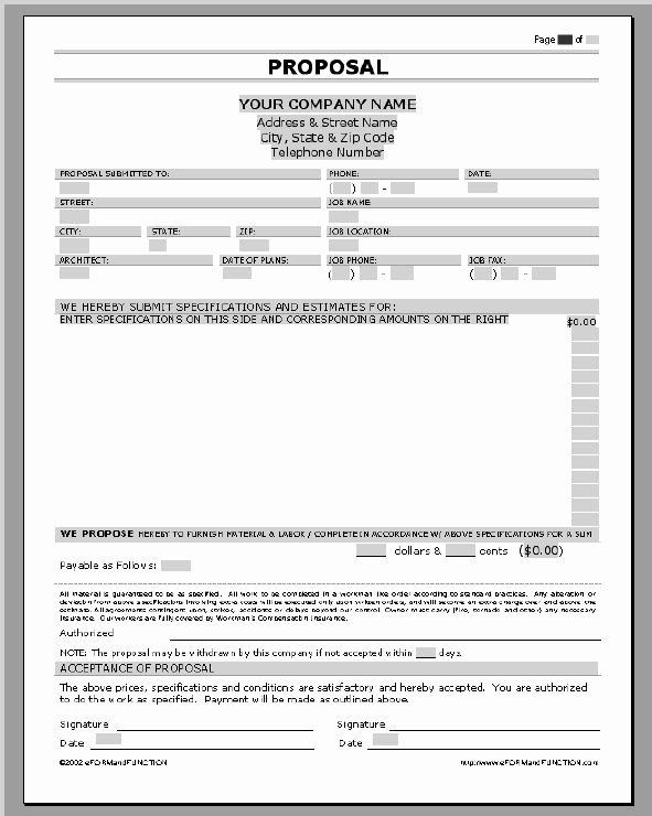 free printable contractor proposal forms new business proposal templates examples of free printable contractor proposal forms