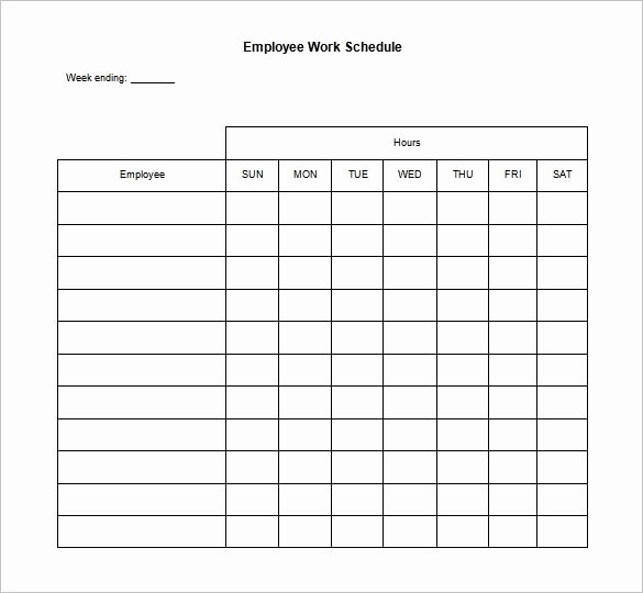 employee schedule template