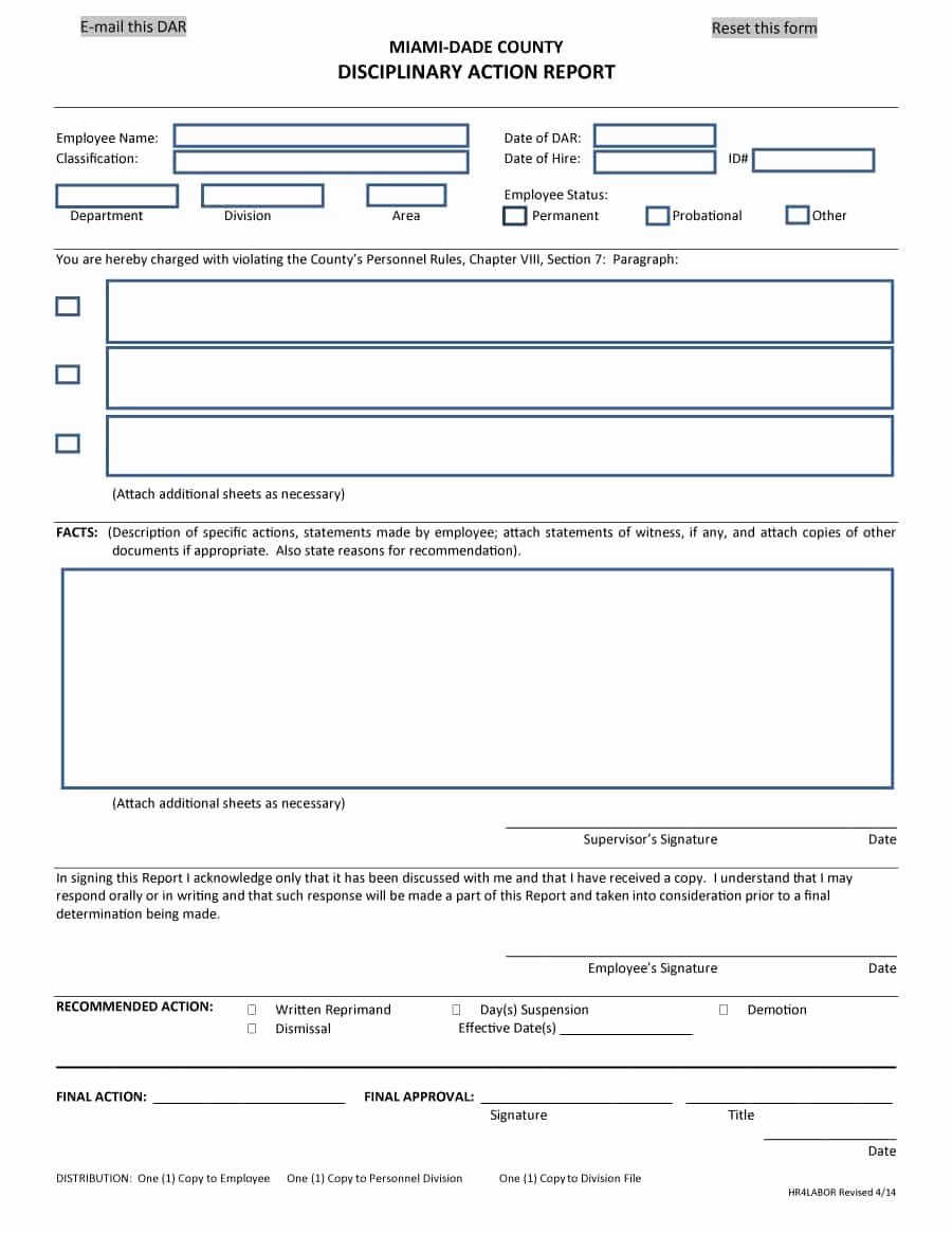 employee write up form