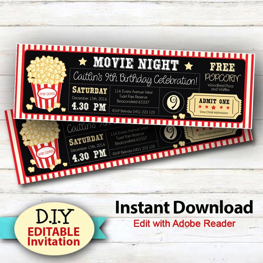 editable instant movie party