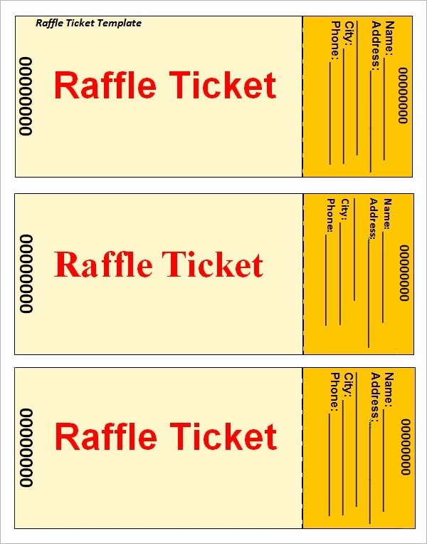 raffle ticket templates