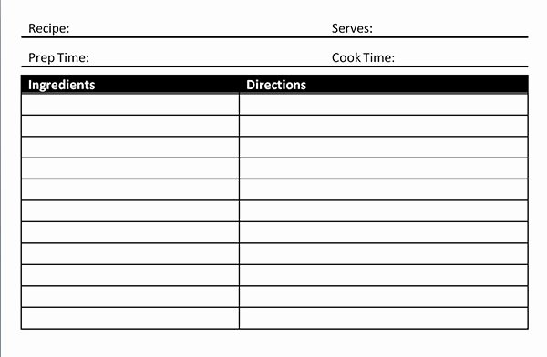 recipe card template