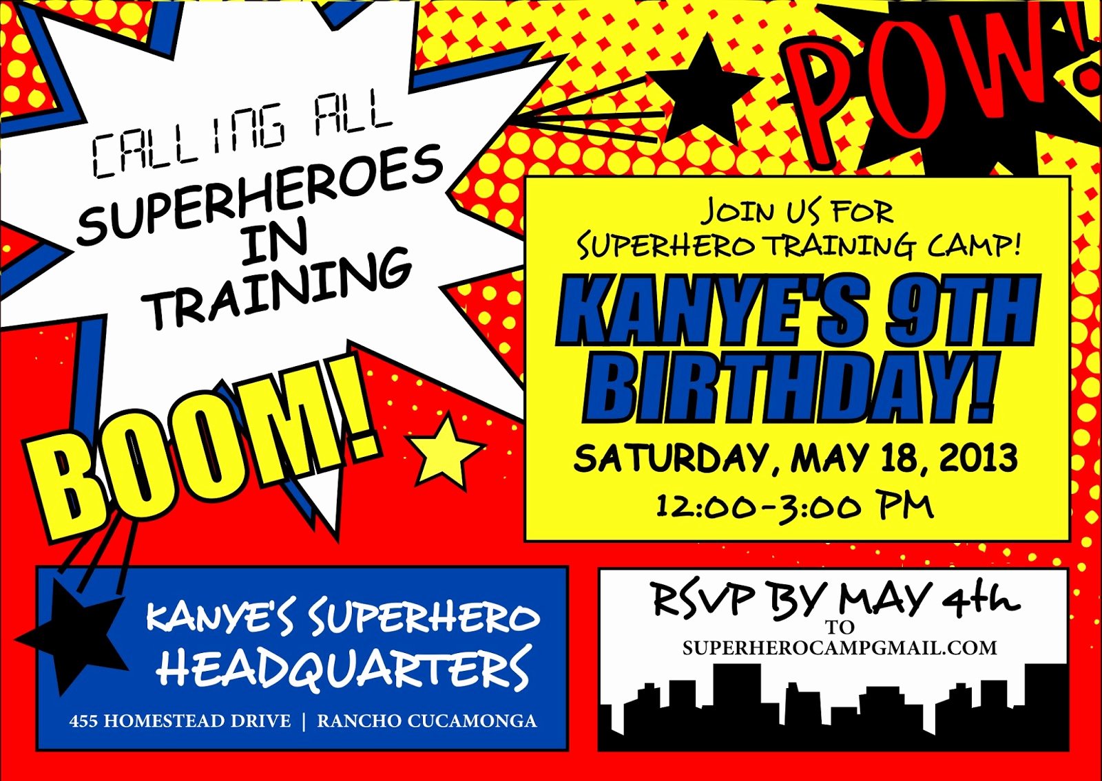 Free Superhero Invitation Templates New Signatures by Sarah Superhero Party Stationery for Amanda