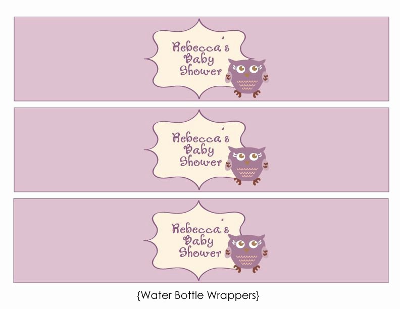 Free Water Bottle Label Template Baby Shower