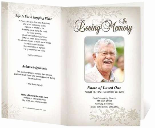 Funeral Program Templates Word Free New 21 Free Free Funeral Program Template Word Excel formats