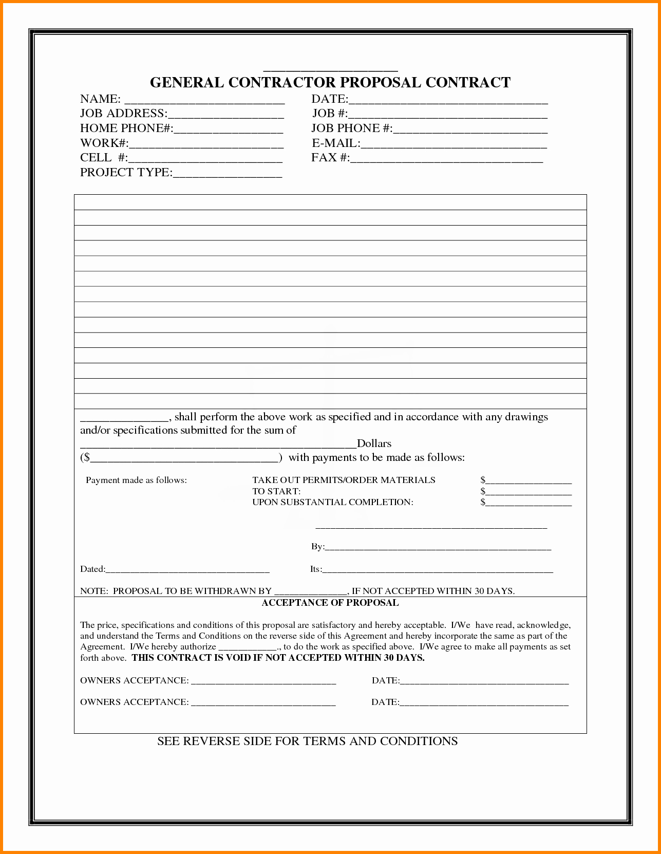 free contractor proposal template white paper doc construction word doc general templates 17