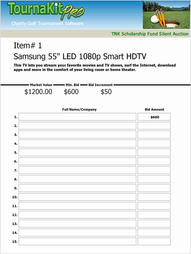 live silent auction images