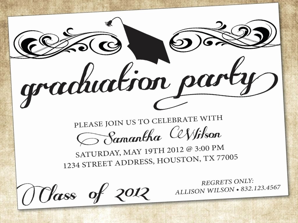 graduation invitation template word